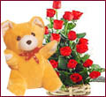 20 Roses Bouquet &Teddy Bear